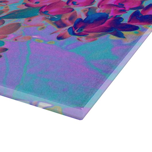 Elegant Dark Blue und Magenta Limelight Hydrangea Schneidebrett (Ecke)