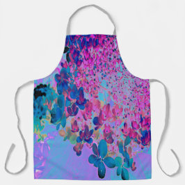 Elegant Dark Blue und Magenta Limelight Hydrangea Schürze