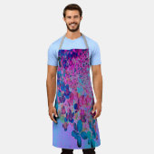 Elegant Dark Blue und Magenta Limelight Hydrangea Schürze (Getragen)