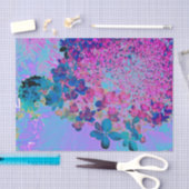Elegant Dark Blue und Magenta Limelight Hydrangea Seidenpapier (Handwerk)