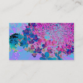 Elegant Dark Blue und Magenta Limelight Hydrangea Visitenkarte