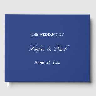 Elegant Dark Blue Wedding Guest Book Gästebuch