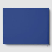 Elegant Dark Blue Wedding Guest Book Gästebuch (Rückseite)