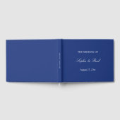 Elegant Dark Blue Wedding Guest Book Gästebuch (Voll)