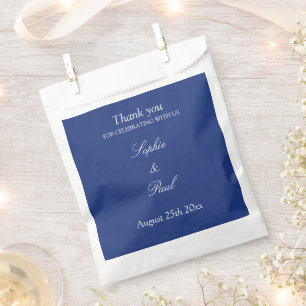 Elegant Dark Blue Wedding Vielen Dank für Ihre Unt Geschenktütchen