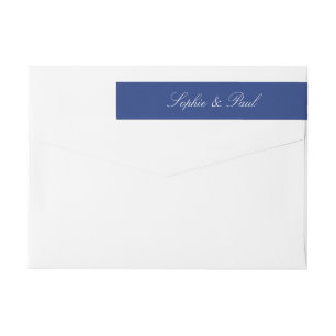 Elegant Dark Blue Wraparound Rücksendeadresse