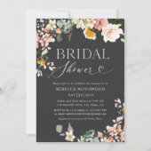 Elegant Dark Boho Bridal Dusche Einladung (Vorderseite)