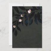 Elegant Dark Boho Wedding Floral Blätter Einladung (Rückseite)