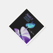 Elegant Dark , Brautparty Paper Napkin Serviette (Ecke)