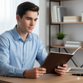 Elegant Dark Brown Leather Texture Writing Notizblock