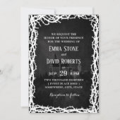 Elegant Dark Fairytale Castle Thorn Frame Wedding Einladung (Vorderseite)