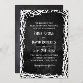Elegant Dark Fairytale Castle Thorn Frame Wedding Einladung (Vorne/Hinten)