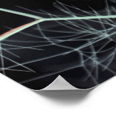 Elegant Dark Floral Abstrakt Poster (Ecke)