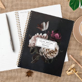 Elegant Dark Floral Bouquet | Personalisiert Planer