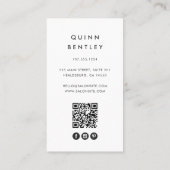 Elegant Dark Floral Bouquet | Vertikaler QR-Code Visitenkarte (Rückseite)