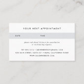 Elegant Dark Floral on Black Terminkarte (Rückseite)