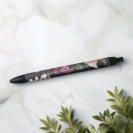 Elegant Dark Floral Personalisiert Kugelschreiber