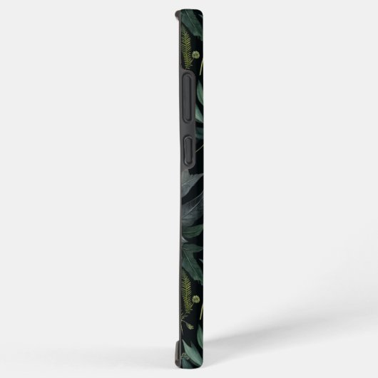 Elegant Dark Floral – Personalized Botanical Samsung Galaxy Hülle (Rechte Seite)