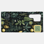 Elegant Dark Floral – Personalized Botanical Samsung Galaxy Hülle (Rückseite (Horizontal))