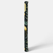 Elegant Dark Floral – Personalized Botanical Samsung Galaxy Hülle (Linke Seite)