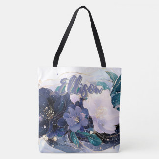 Elegant Dark Floral Tasche