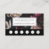 Elegant Dark Floral Treuekarte (Vorderseite)