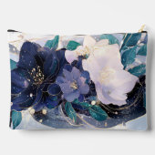 Elegant Dark Floral Zubehörtasche (Rückseite)