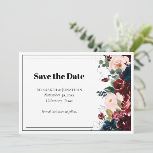 Elegant Dark Florals (Stehend Vorderseite)