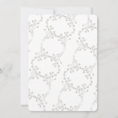 Elegant Dark Gold Butterfly Hochzeit Einladung (Rückseite)