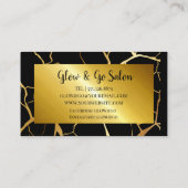 Elegant Dark Gold Hairstylist Visitenkarte (Rückseite)