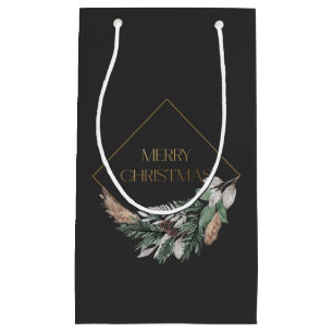 Elegant Dark Gray Frohe Weihnachten Kleine Geschenktüte
