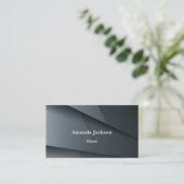 Elegant Dark Gray Visitenkarte (Stehend Vorderseite)