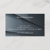 Elegant Dark Gray Visitenkarte (Rückseite)