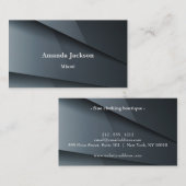Elegant Dark Gray Visitenkarte (Vorne/Hinten)