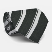 Elegant Dark Green Diagonal Striped Krawatte (Gerollt)