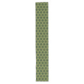 Elegant Dark Green Gold Table Runner Großer Tischläufer (Vorderseite)
