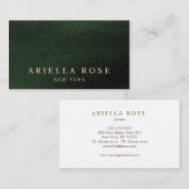 Elegant Dark Green Lizard Skin Beruflich Visitenkarte (Vorne/Hinten)