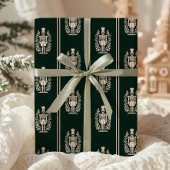 Elegant Dark Green Nutcracker Geschenkpapier