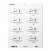 Elegant Dark Green Script Family Address (Vorne)