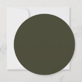 Elegant Dark Green Script Scallop Hochzeit Save The Date (Rückseite)