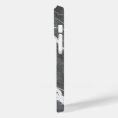 Elegant Dark Grey Marble Texture iPhone Case (Rückseite / Links)