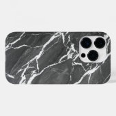 Elegant Dark Grey Marble Texture iPhone Case (Rückseite (Horizontal))