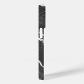 Elegant Dark Grey Marble Texture iPhone Case (Rückseite / Rechts)
