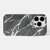 Elegant Dark Grey Marble Texture iPhone Case Hülle (Rückseite (Horizontal))