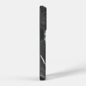 Elegant Dark Grey Marble Texture iPhone Case Hülle (Rechte Seite)