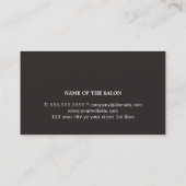 Elegant Dark Grey White Pastel Salon Treuekarte (Rückseite)