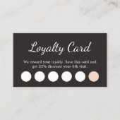 Elegant Dark Grey White Pastel Salon Treuekarte (Vorderseite)