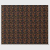 Elegant Dark Kaleidoscopic Design Black Brown Star Geschenkpapier (Flach)