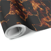 Elegant Dark Kaleidoscopic Design Black Brown Star Geschenkpapier (Rolleneckpunkt)