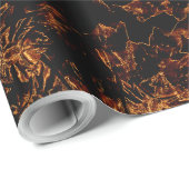 Elegant Dark Kaleidoscopic Design Black Brown Star Geschenkpapier (Rolleneckpunkt)